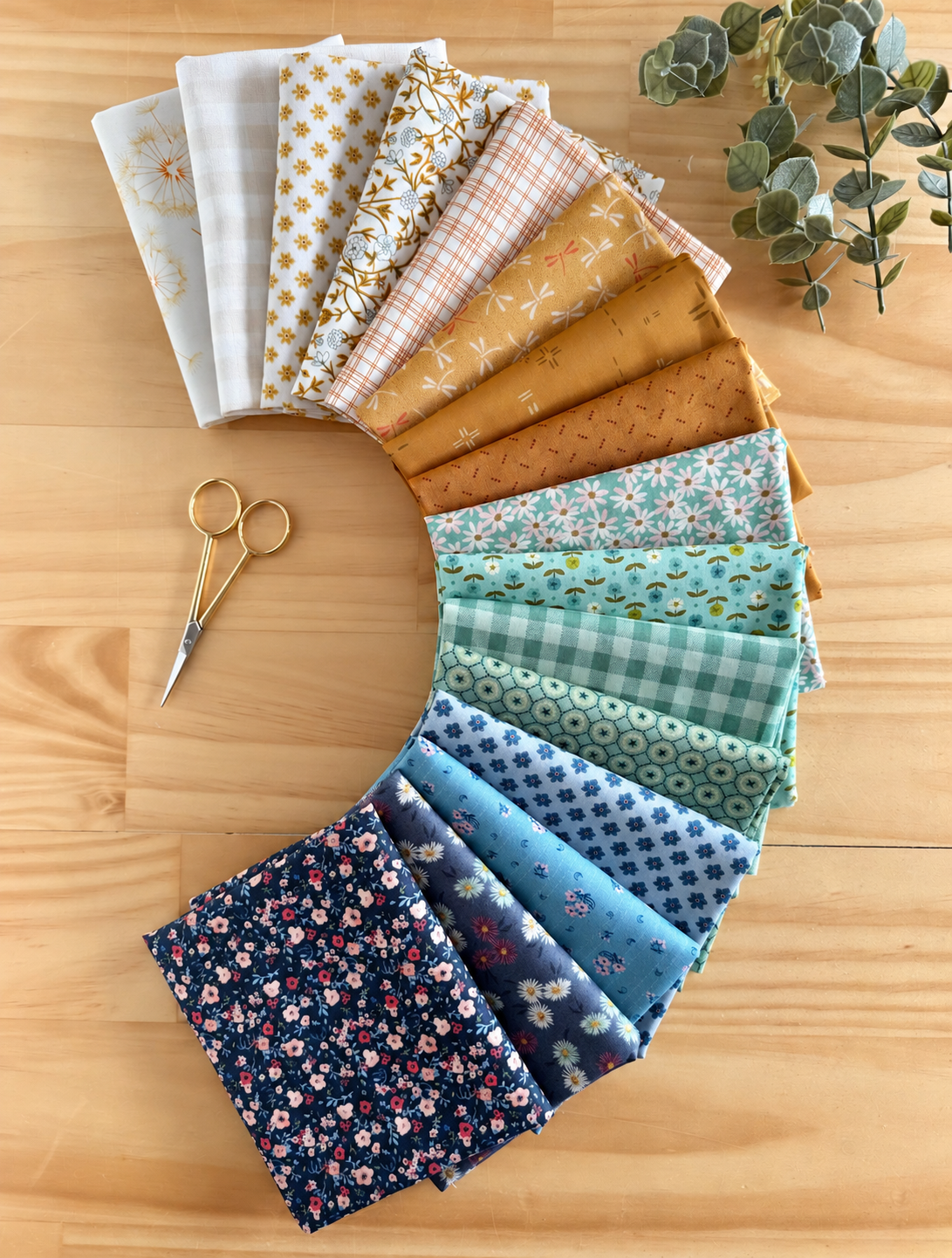 Amby Cotton Fabric Bundle - 16 Fat Quarters - product view 1