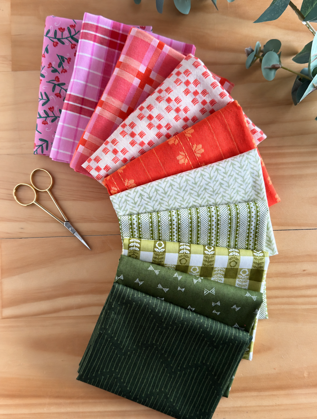 Almost Christmas Cotton Fabric Bundle - 10 Fat Quarters - product view 4