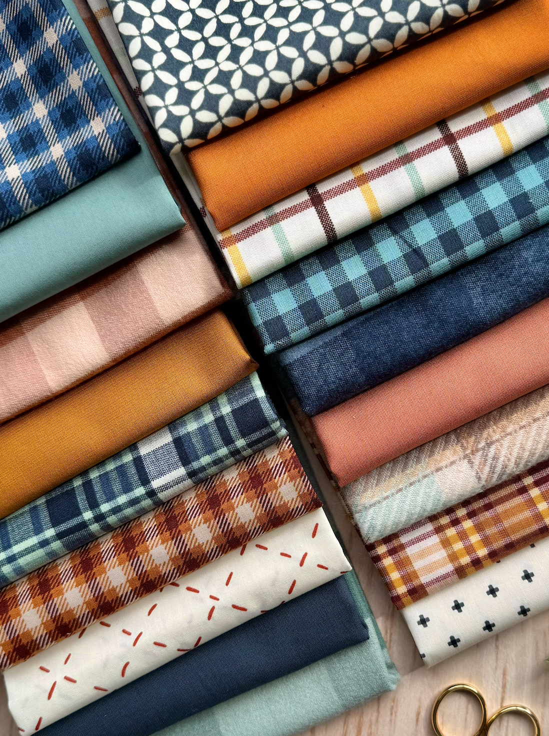 Grandad's Pyjamas Cotton Fabric Bundle - 18 Fat Quarters - product view 1
