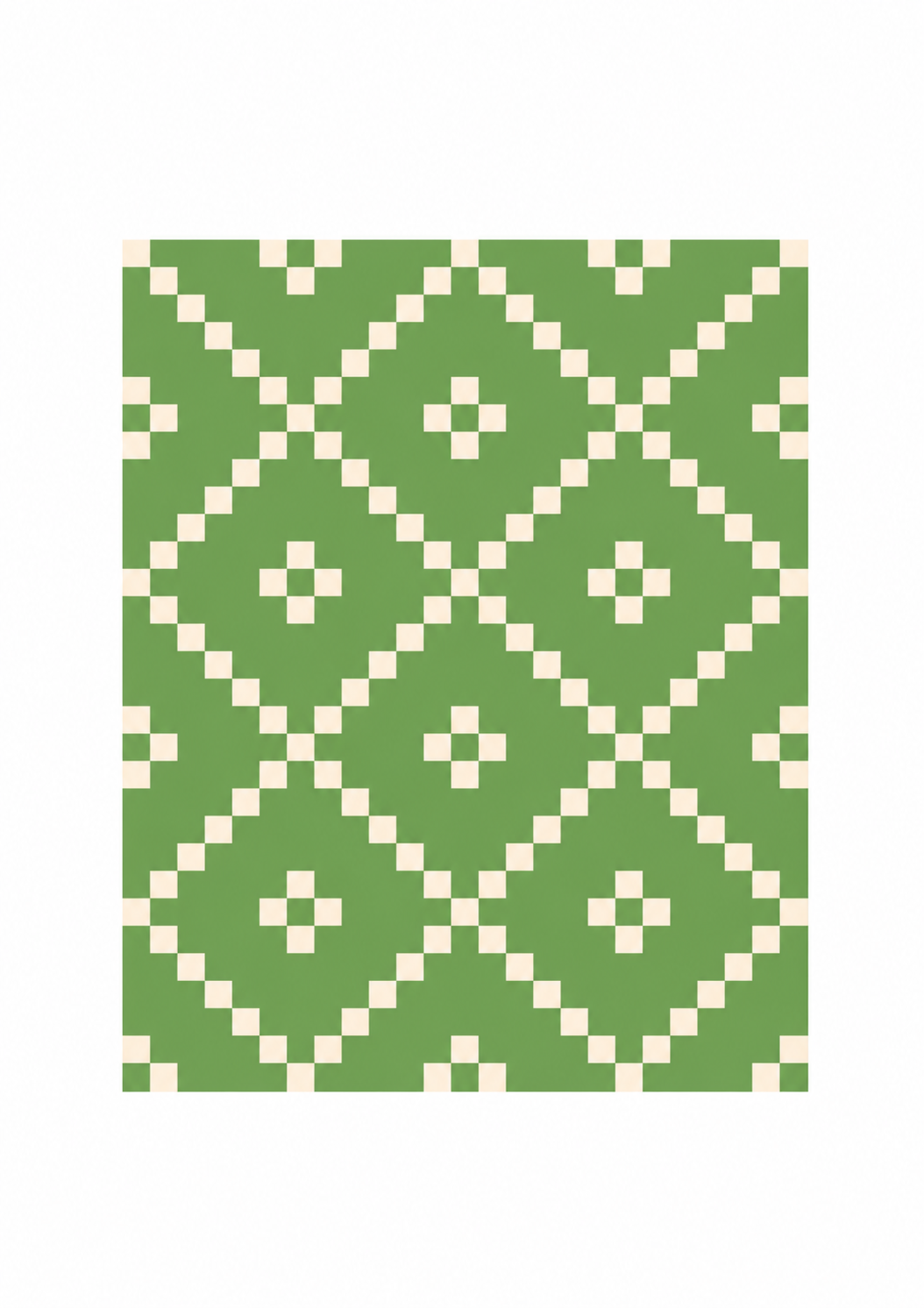 Flowers Irish Chain Cotton Quilt Fabric Kit - Rectangle Throw - design reference; colors may differ; pattern sold separately
