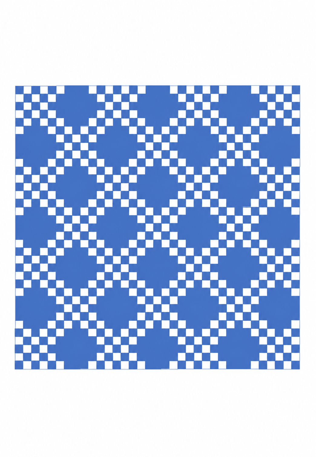 Double Irish Chain Cotton Quilt Fabric Kit with Backing - design reference; colors may differ; pattern sold separately